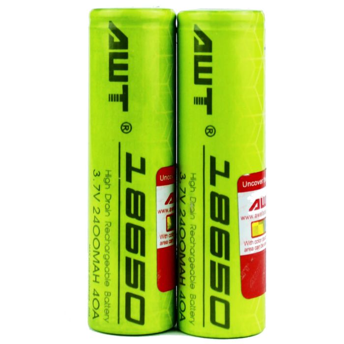 1 x AWT 18650 2400MAH 40A 3.7V