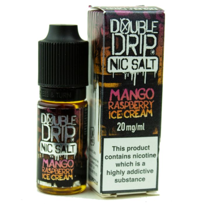 Double Drip Nic Salts Mango Raspberry Ice Cream 10ml
