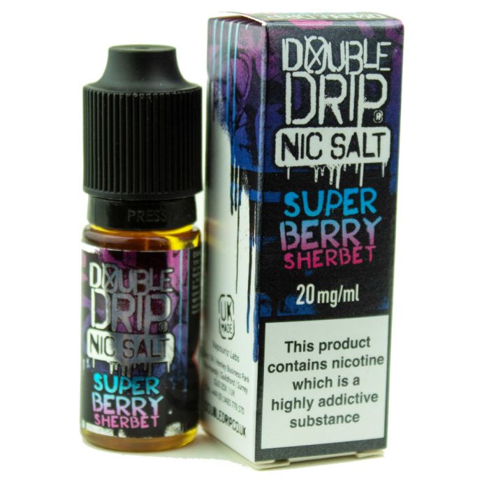 Double Drip Nic Salts Super Berry Sherbert 10ml