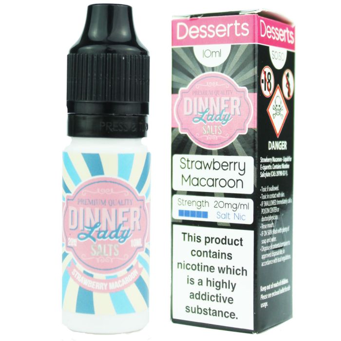 Dinner Lady Salts Strawberry Macaroon 10ml