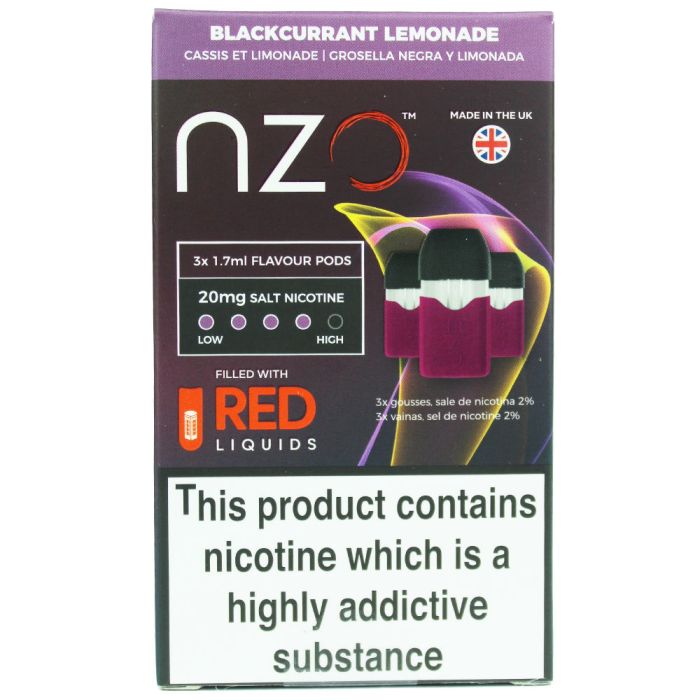 Nzo Prefilled Pods Blackcurrant Lemonade 